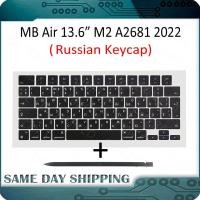 ราคา 2022 for Apple Macbook Air M2 13 6 Retina A2681 Russian RU Russia Key Keycaps Keys Cap Scissor Keyboards Black Blue EMC 4074 Basic Keyboards (19621677303)