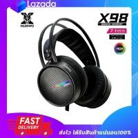 ราคา หูฟังเกมมิ่ง หูฟังเล่นเกมมีไฟ Nubwo X98 Gaming Headset 7 1 Virtual Surround หูฟังแยกเสียงซ้าย ขวา (3727268971)