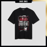 ราคา DAVIE JONES เสื้อยืด พิมพ์ลาย Graphic Slim Fit T Shirt TB0467 สีดำ (24208095672)