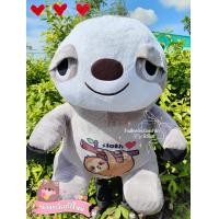 ราคา ตุ๊กตาสล็อตตัวใหญ่ sloth สีเทาลายขาว ตาปัก ท้องสกรีน ลายน่ารักสุดๆ พร้อมส่งในไทย (24877342676)