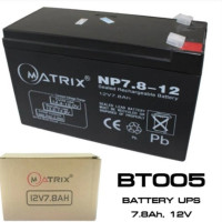ราคา แบตเตอรี่แห้ง MATRIX 12V 7 8Ah ups แบตสำรอง 12V แบตเตอรี่ ยูพีเอส แบตเตอv ups แบตเตอรี่แห้ง ups แบตเตอรี่ bt (24203027497)