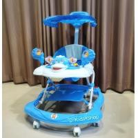 ราคา D Kids รถหัดเดิน รถเด็กหัดเดิน มีหลังคา มีด้ามเข็น เจ้าเป็ดยิ้มกว้าง No 5017 (14888260932)