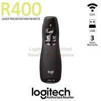 ราคา Logitech R400 Wireless Presenter Laser Pointer Black สีดำ ประกันศูนย์ 3ปี ของแท้ (7462737922)
