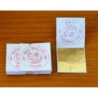 ราคา ทองคำเปลวแท้ 100 ตราช้าง แพ็คละ 100 แผ่น แผ่นทองคำเปลวแท้ ทองเต็มแผ่น ทอง24K ทองบริสุทธิ เกรดทานได้ (23202116596)