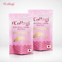 ราคา 1แถม1 Collagi Collagen peptide 50000 mg plus vitamin c 30mg คอลลาจิ คอลลาเจนจากประเทศญี่ปุ่น เพิ่ม วิตามินซี 30มล 2ซอง (13246725690)