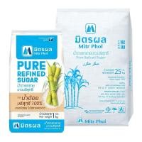 ราคา น้ำตาลทรายขาวบริสุทธิ์ ตรา มิตรผล Mitr Phol น้ำหนักสุทธิ 1 กก x 25 ถุง (17340199890)