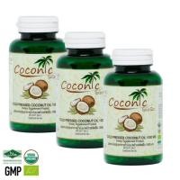 ราคา ส่งฟรี ของแท้ 100 Coconic Coconut oil น้ำมันมะพร้าวสกัดเย็นออร์แกนิค 100 ชนิดแคปซูล 1000mg 1 กระปุก 60 เม็ด (19943112256)
