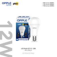 ราคา 5 แถม 1 ฟรี OPPLE หลอดไฟ LED BULB ขั้ว E27 EcoMax แสง 3 สี 5W 7W 9W 12W 14W ประกัน 2 ปี P45 A55 A60 A70 20000 ชม (22691646263)