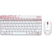 ราคา Logitech Mouse Keyborad Wireless Combo MK240 White Vivid Red TH (1057094975)