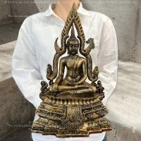 ราคา พระพุทธชินราช พระพุทธรูปพระบูชา ผ่านพิธีปลุกเสกแล้ว พระพุทธรูปขนาดหน้าตัก5นิ้ว สูง32ซม สีน้ำทองประดับเพชรสีทองเก่า (16186384767)
