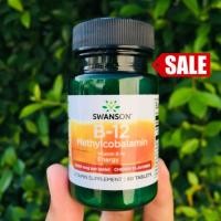 ราคา 70 Sale EXP 08 2025 วิตามินบี 12 รสเชอรรี่ B 12 Methylcobalamin 2500 mcg 60 Tablets Swanson B12 B 12 (24512245688)