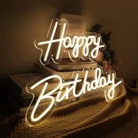 ราคา ป้ายไฟนีออน Happy Birthday ไฟวันเกิด LED USB Happy Birthday Neon Sign USB LED Birthday Light (24427535158)
