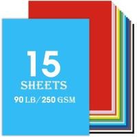 ราคา 11x17 Large Cardstock A3 Color Paper Colored Card Stock 15 Sheets Multi Color Poster Paper Sheets 20 Colors 80lb Thick Printer Paper Display Board for Art and Crafts Exhibits (24344094430)