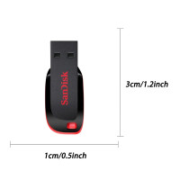 ราคา แฟลชไดรฟ์ USB SanDisk Cruzer Blade USB 2 0 ขนาด 128GB 64GB 32GB 16GB สำหรับคอมพิวเตอร์ (24857341456)