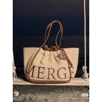 ราคา ประเทศไทย MERGE กระเป๋าสานจากฟางความจุใหญ่ 2025 กระเป๋าชายหาดอักษรใหม่แฟชั่น กระเป๋าสะพายข้างแบบเดียว (24487436522)