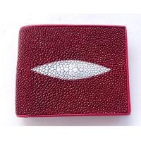 ราคา Huncroc กระเป๋าสตางค์หนังปลากระเบนแท้ 1ตา สีแดง (23302701022)