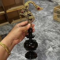 ราคา หัวกรงนกไม้ขาวดำตะขอมังกรคาบแก้ว ใส่13 17ซี่ (24356652129)