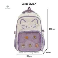 ราคา Halloween Y2K Cute Cat Ita Backpack Large Capacity Backpack Casual Girl Transparent DIY Display Rucksack Cartoon Trendy Suitcasechristmas (24576129733)