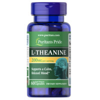 ราคา ผลิตภัณฑ์เสริมอาหารแอล เธียนีน Puritans Pride L Theanine 200 mg per serving 30 60 Capsules (24655437589)