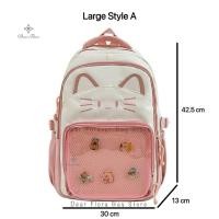 ราคา Halloween Y2K Cute Cat Ita Backpack Large Capacity Backpack Casual Girl Transparent DIY Display Rucksack Cartoon Trendy Suitcasechristmas (24576129735)