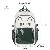 ราคา Halloween Y2K Cute Cat Ita Backpack Large Capacity Backpack Casual Girl Transparent DIY Display Rucksack Cartoon Trendy Suitcasechristmas (24576129737)