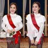 ราคา SPS เสื้อลูกไม้ ประยุกต์ ร5 งานพรีเมี่ยม อก 32 36 34 38 38 40 40 42 42 46 นิ้ว เสื้อลูกไม้สีขาว เสื้อลูกไม้แขนยาว ชุดไทยสีขาว วนิดา Blouse (17149708803)