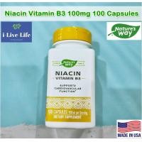 ราคา ไนอะซิน วิตามินบี 3 Niacin Vitamin B3 100mg 100 Capsules Natures Way (8842720182)