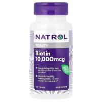 ราคา Natrol Biotin ไบโอติน 10000 mcg บำรุงผม ผมร่วง (17921979075)