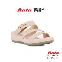 ราคา Bata COMFIT รองเท้าเเตะลำลอง SLIP ON แบบสวม สูง 1 5 นิ้ว สีเบจ รหัส 6618838 Ladiescomfort (460035605)