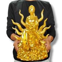 ราคา นางพญาจิ้งจอกจิ้งจอก 9 หางเรียกเสน่ห์ ปิดทองคำ ขนาดหน้าตัก 5 นิ้วสูง 10 นิ้ว งานเรซิ่นบูชาเสริมเสน่ห์ (19791838751)