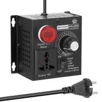 ราคา 4000W AC 220V SCR Voltage Regulator Motor Speed Controller Electronic Dimmer Thermostat Governing ตัวควบคุมแรงดันไฟฟ้ามอเตอร์ตัวควบคุมความเร็วอิเล็กทรอนิกส์ Dimmer Thermostat Governing (24882890018)