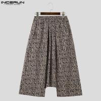 ราคา INCERUN กางเกงลำลองหลวมผู้ชายชุดประจำชาติหลวมกางเกงขายาวกางเกงขาม้า (20629541958)