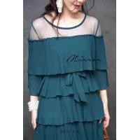 ราคา แม็กซี่เดรสแต่งระบายเลเยอร์7ชั้น อัดพลีททั้งตัวจัดเต็ม (22949209435)