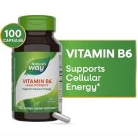 ราคา วิตามินบี 6 Natures Way Vitamin B6 50 mg x 100 แคปซูล Capsule (16953697134)