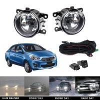 ราคา แสงกลางวัน LED ไฟหน้าไฟตัดหมอก Lampu Jalan ตอนกลางวันสำหรับ Mitsubishi Attrage Mirage G4 2012 2021 (24802086260)