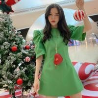 ราคา FLAT2112 FF0032 MACARON DRESS เดรสแขนพอง เดรสเข้ารูป เดรสออกงาน (22753095997)