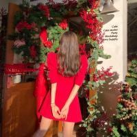 ราคา FLAT2112 FF0032 MACARON DRESS เดรสแขนพอง เดรสเข้ารูป เดรสออกงาน (22753095967)