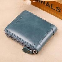 ราคา BANYANU ต้นฉบับผู้ชายกระเป๋าสตางค์หนังวัวแท้กระเป๋าซิปขนาดเล็กป้องกัน RFID ผู้ถือบัตรกระเป๋าสตางค์สำหรับผู้ชายของขวัญสีดำสีน้ำตาลสี (16497484089)