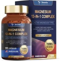 ราคา Toraria Magnesium Complex 700mg 12 in 1 อาหารเสริมแมกนีเซียมพร้อมแมกนีเซียม Glycinate Citrate Malate Oxide Taurate Aspartate Oroate Magnesium RelaxingMuscleHeart Support (24848274473)