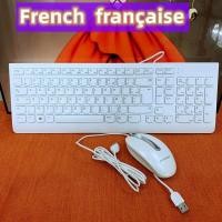ราคา 100 original wired French AZERTY layout Keyboard and mouse for lenovo pc and all in one pc (20317195992)
