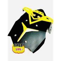 ราคา กันดีด โล่ห์อลูมินียม สีทอง สวย เท่ห์ สุด สุด ตัด สีดำยิ่งเท่ห์ เป็นทรงขาคู่ MSX125 DEMON 125 ตัวยึด ติดป้ายทะเบียน (1474228432)