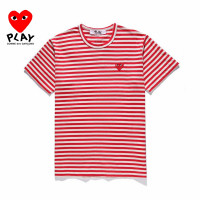 ราคา CDG Play เสื้อยืดผู้หญิง COMME Des Garcons เสื้อยืดผู้ชายหัวใจสีแดงและลายพรางสีหัวใจลายพิมพ์หัวใจผ้าฝ้ายแขนแขนสั้นคอกลมโลโก้ปักเสื้อแบบหลวมสำหรับทั้งหญิงและชายเดียวกัน (24663295673)