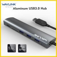 ราคา Wavlink อลูมิเนียมความเร็วสูง USB 3 0 Hub 3พอร์ต USB พร้อมช่องเสียบ2ช่อง Sd tf Card Reader Combo Print Server สำหรับ Mac Window Linux (16326853333)