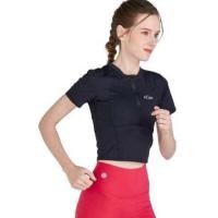 ราคา เสื้อวิ่ง รุ่น Eve แขนสั้นเอวลอย ซิปหน้า เสื้อกีฬาแขนสั้น แห้งไว FIXME (20615542606)