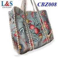 ราคา กระเป๋าสะพายผ้าคอตตอนแท้ ใบใหญ่ สไตล์วินเทจแบบคลาสสิกๆ (24538473719)