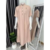 ราคา เสื้อโต๊ปแขนสั้น ทรงปล่อยไม่เข้ารูป ชุดโต๊ป แฟชั่นมุสลิมชายสีพื้น (12687423801)