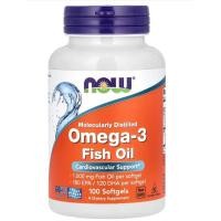 ราคา Omega 3 Fish Oil 1000 mg 180 EPA 120 DHA 100 Softgels NOW Foods โอเมก้า น้ำมันปลา omega3 (24439770259)