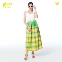 ราคา Woman Blooming Maxi Skirt กระโปรงยาวจากผ้าไทยสำหรับผู้หญิง เนื้อผ้าทอลายผ้าขาวม้าไทยสีสันสดใส (13041879503)