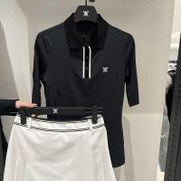 ราคา เสื้อโปโลคอปกแขนสั้นของผู้หญิงเสื้อโปโลมีปกสีแบบประกบเข้าแฟชั่นสีดำและสีขาวคลาสสิกดูดซับความชื้นเหงื่อแห้งเร็วเสื้อกีฬาการพักผ่อนกลางแจ้งใส่สบายฤดูร้อนกางเกงเล่นกอล์ฟ (24145234035)