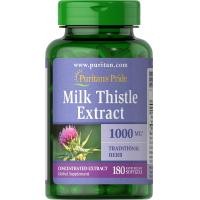 ราคา แบบรุ่นใหม่ เปลี่ยนสี วิตามินบำรุงตับ puritan Milk Thistle 1000 mg 4 1 Extract Silymarin 180 Softgels (21331556211)